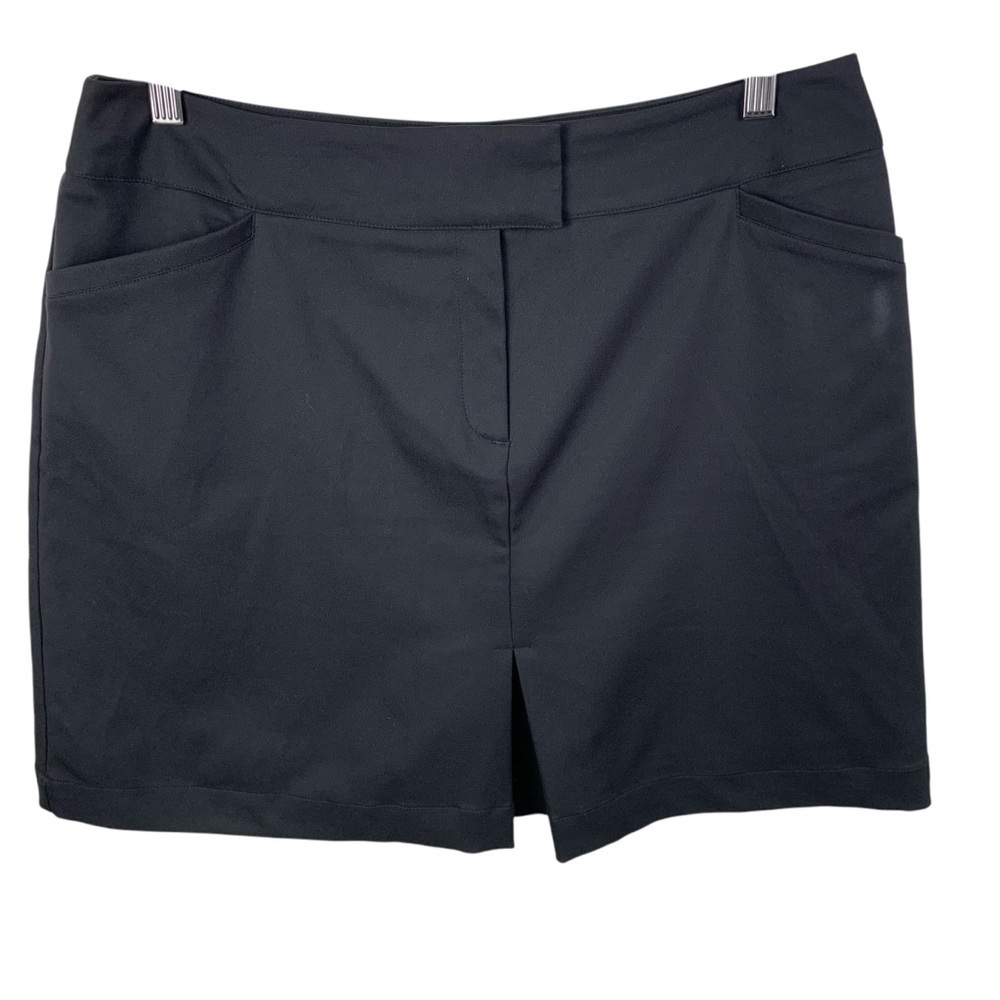 Tail White Label sz 12 Black Skorts Flat Front Skirt Tennis Golf Pickleball